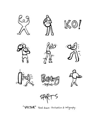 Spor poster / yarım yamalak eğlence illüstrasyon - vektör