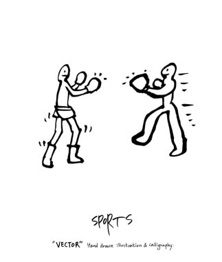 Spor poster / yarım yamalak eğlence illüstrasyon - vektör