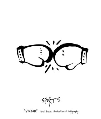 Spor poster / yarım yamalak eğlence illüstrasyon - vektör