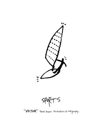 Spor poster / yarım yamalak eğlence illüstrasyon - vektör