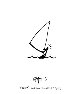 Spor poster / yarım yamalak eğlence illüstrasyon - vektör