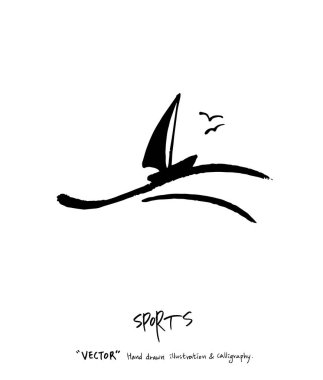 Spor poster / yarım yamalak eğlence illüstrasyon - vektör