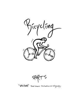 Çizilmiş spor ve eğlence illüstrasyon el - vektör