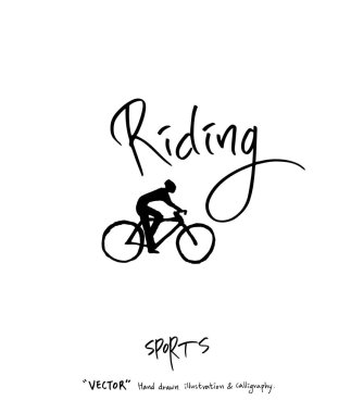 Çizilmiş spor ve eğlence illüstrasyon el - vektör