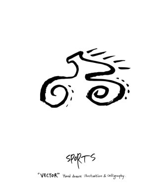 Çizilmiş spor ve eğlence illüstrasyon el - vektör