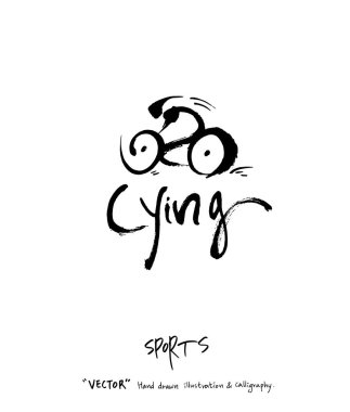 Çizilmiş spor ve eğlence illüstrasyon el - vektör