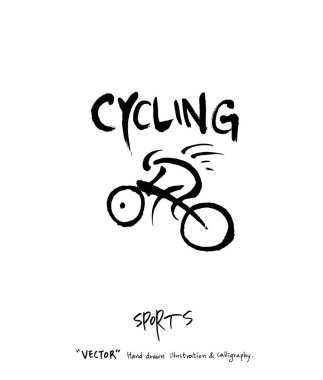 Çizilmiş spor ve eğlence illüstrasyon el - vektör