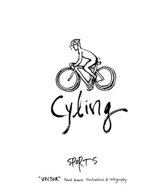 Çizilmiş spor ve eğlence illüstrasyon el - vektör