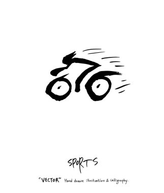 Çizilmiş spor ve eğlence illüstrasyon el - vektör