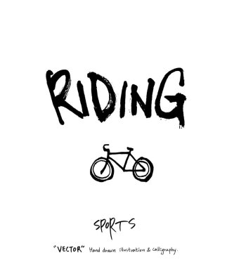 Çizilmiş spor ve eğlence illüstrasyon el - vektör