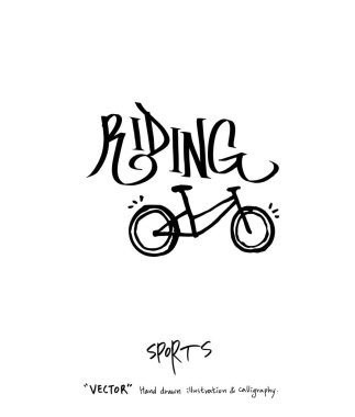 Çizilmiş spor ve eğlence illüstrasyon el - vektör