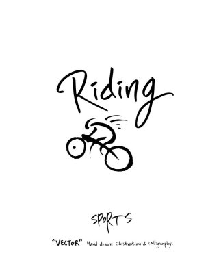 Çizilmiş spor ve eğlence illüstrasyon el - vektör