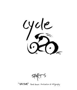 Çizilmiş spor ve eğlence illüstrasyon el - vektör