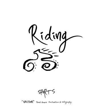 Çizilmiş spor ve eğlence illüstrasyon el - vektör