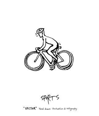 Çizilmiş spor ve eğlence illüstrasyon el - vektör