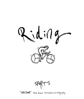 Çizilmiş spor ve eğlence illüstrasyon el - vektör