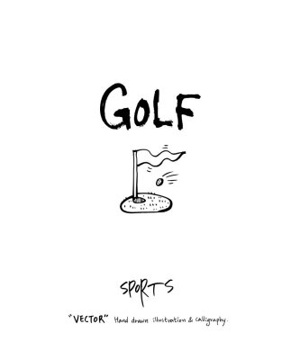 Çizilmiş spor ve eğlence illüstrasyon el - vektör