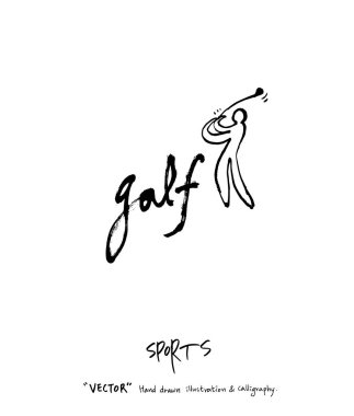 Çizilmiş spor ve eğlence illüstrasyon el - vektör