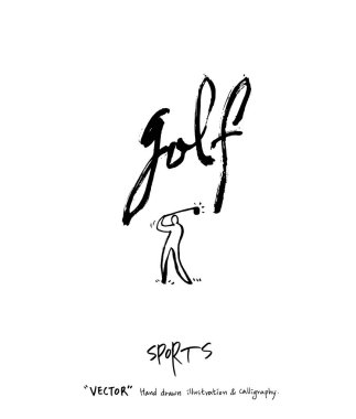 Çizilmiş spor ve eğlence illüstrasyon el - vektör