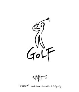 Çizilmiş spor ve eğlence illüstrasyon el - vektör