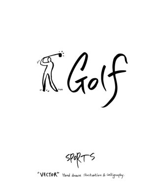 Çizilmiş spor ve eğlence illüstrasyon el - vektör