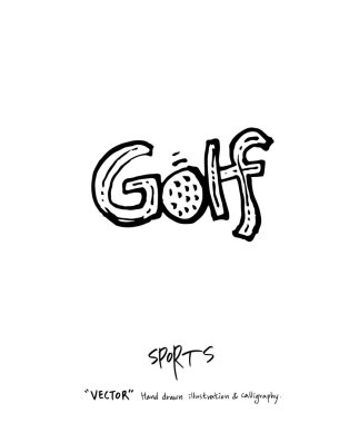 Çizilmiş spor ve eğlence illüstrasyon el - vektör