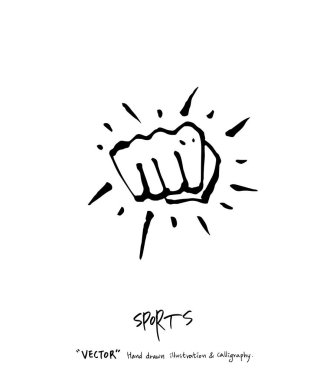 Spor poster illüstrasyon - içinde çizilmiş vektör el / arka plan spor
