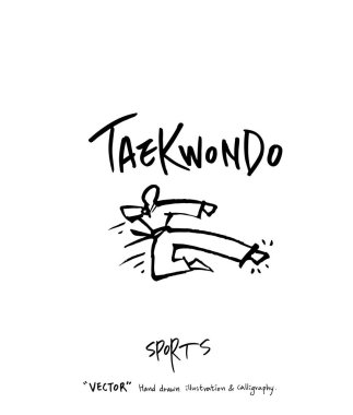 Spor poster illüstrasyon - içinde çizilmiş vektör el / arka plan spor