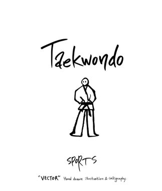 Spor poster illüstrasyon - içinde çizilmiş vektör el / arka plan spor