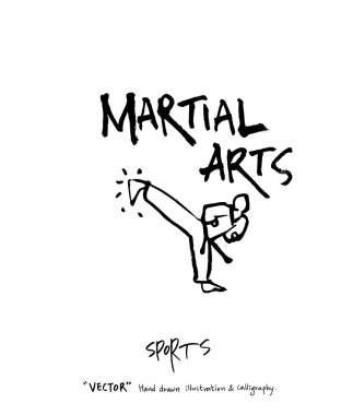 Spor poster illüstrasyon - içinde çizilmiş vektör el / arka plan spor