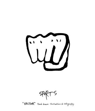 Spor poster illüstrasyon - içinde çizilmiş vektör el / arka plan spor