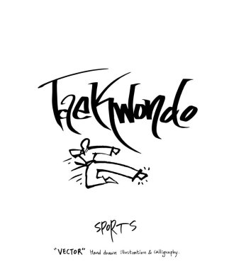 Spor poster illüstrasyon - içinde çizilmiş vektör el / arka plan spor