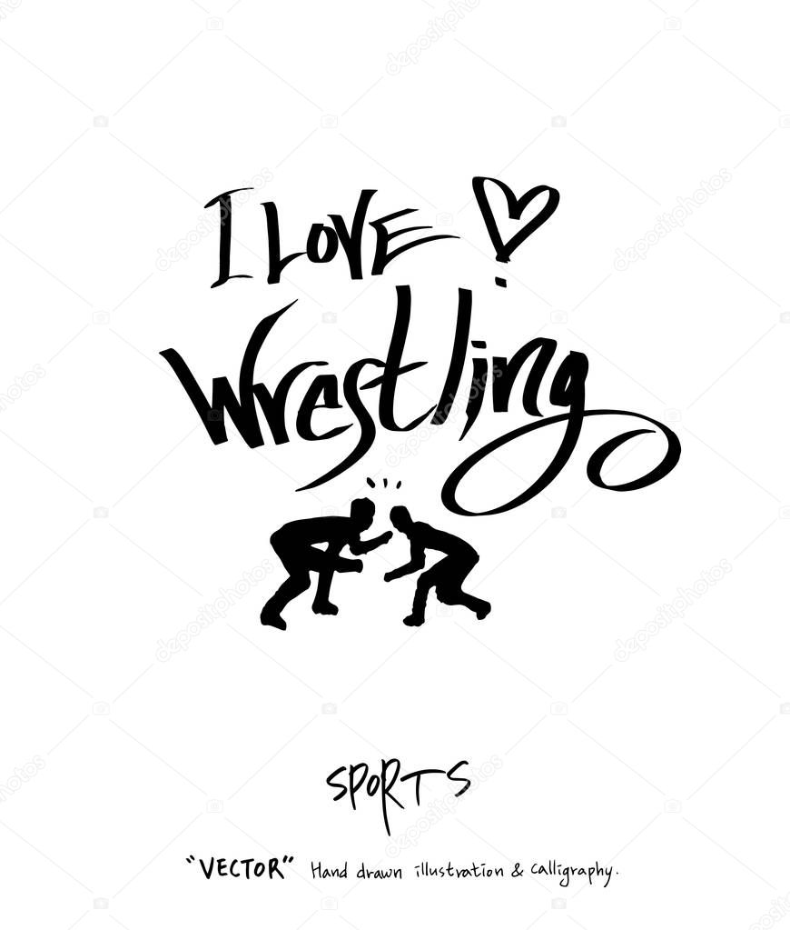 Sports poster illustration - hand drawn in vector / sport background