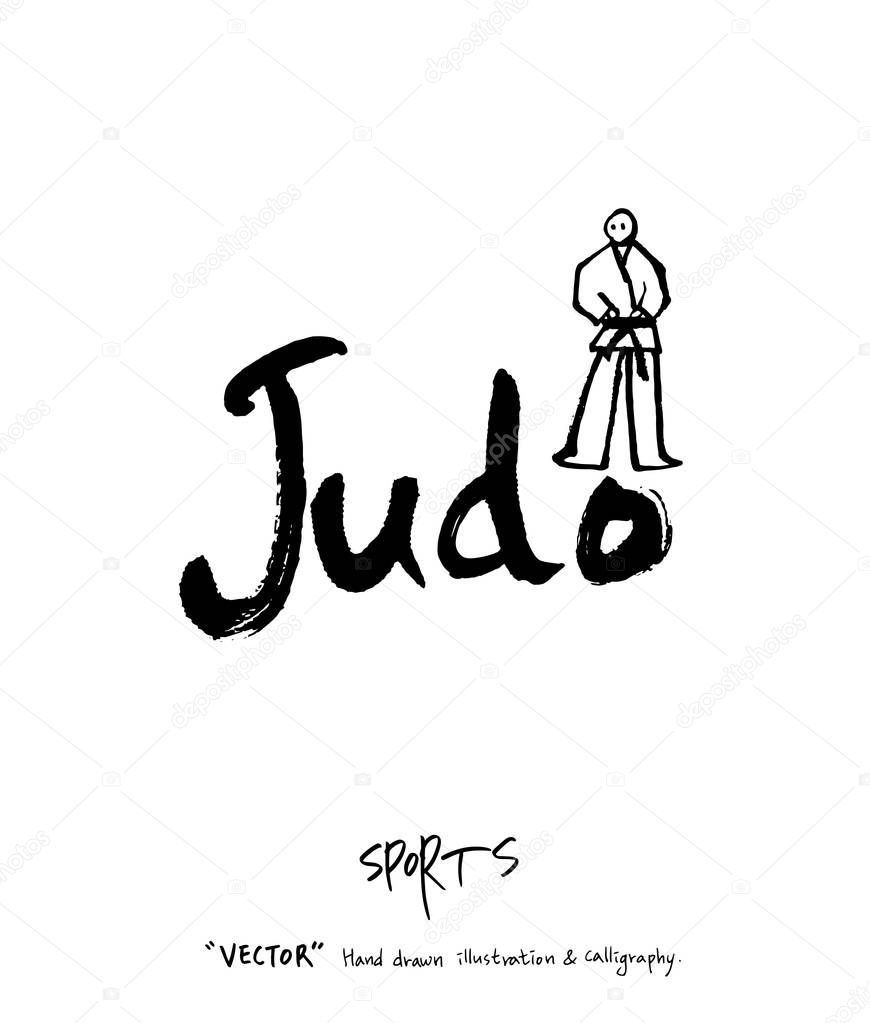 Sports poster illustration - hand drawn in vector / sport background