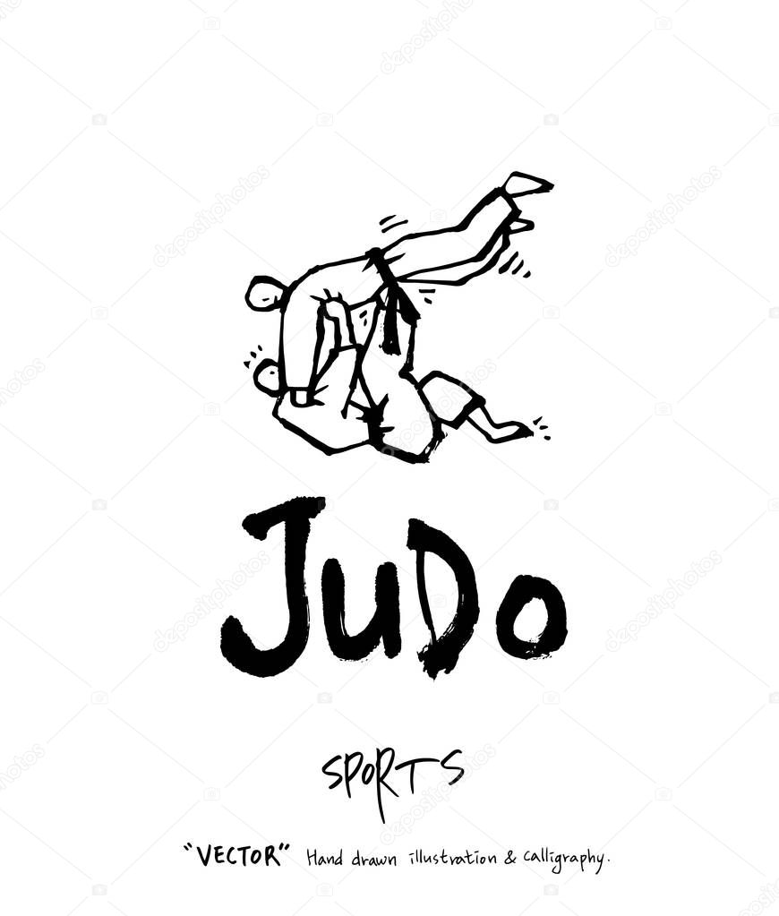 Sports poster illustration - hand drawn in vector / sport background