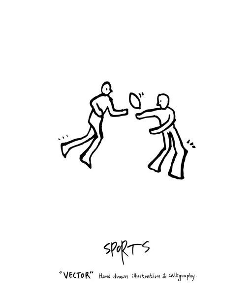 スポーツ レクリエーションの描き下ろしイラストを手 ベクトル — ストックベクタ