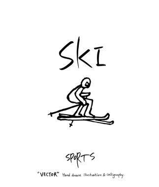 Spor poster / yarım yamalak eğlence illüstrasyon - vektör