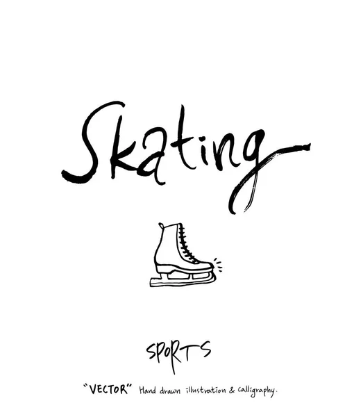 Sport Affisch Skissartad Fritid Illustration Vektor — Stock vektor