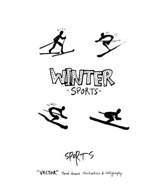 Spor poster / yarım yamalak eğlence illüstrasyon - vektör