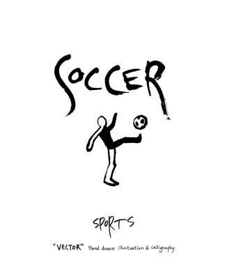 Spor poster illüstrasyon - içinde çizilmiş vektör el / arka plan spor