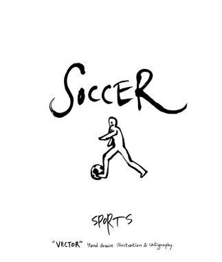 Spor poster illüstrasyon - içinde çizilmiş vektör el / arka plan spor