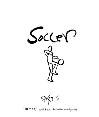 Spor poster illüstrasyon - içinde çizilmiş vektör el / arka plan spor