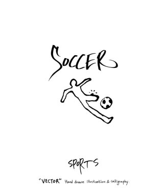 Spor poster illüstrasyon - içinde çizilmiş vektör el / arka plan spor