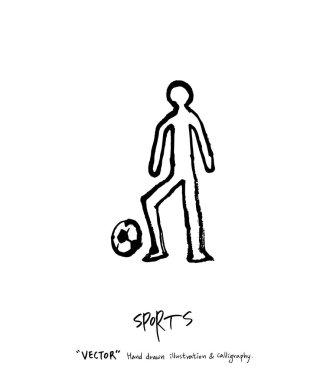 Spor poster illüstrasyon - içinde çizilmiş vektör el / arka plan spor