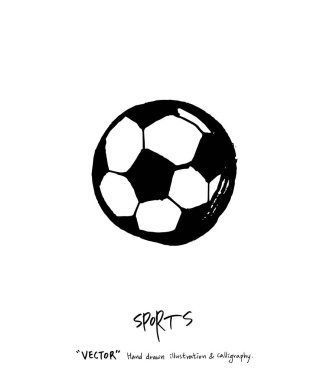 Spor poster illüstrasyon - içinde çizilmiş vektör el / arka plan spor