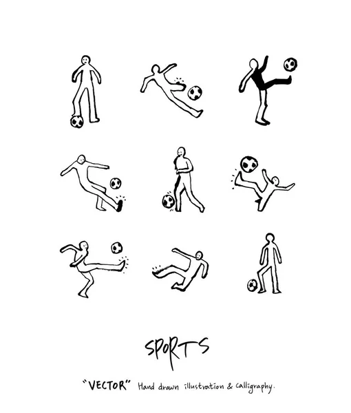 Ілюстрація Спортивного Плакату Рука Намальована Векторному Спортивному Фоні — стоковий вектор