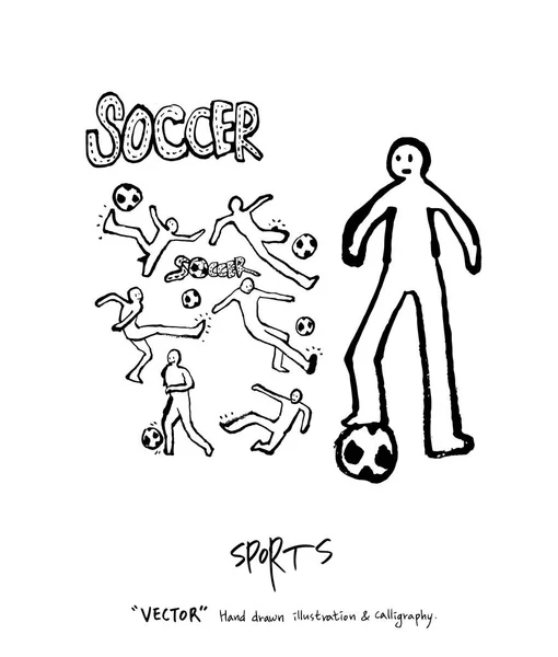 스포츠 포스터 일러스트 손에서 그려진된 스포츠 — 스톡 벡터