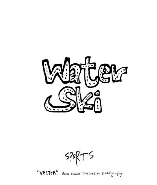 Çizilmiş spor ve eğlence illüstrasyon el - vektör