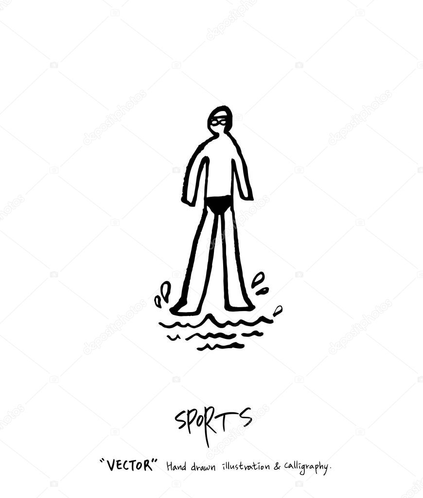 Hand drawn Sports & recreation illustration - vector