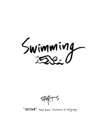 Çizilmiş spor ve eğlence illüstrasyon el - vektör